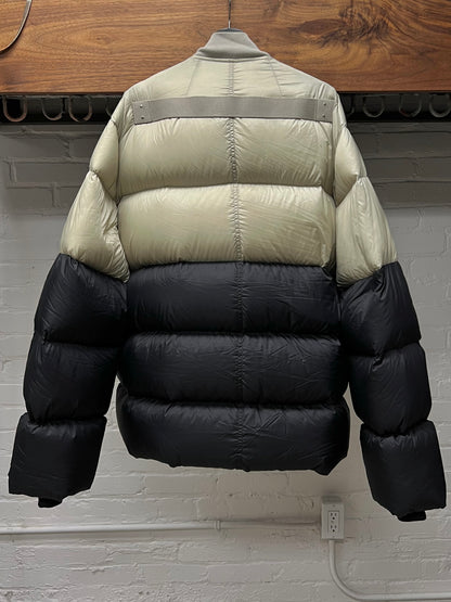 AW2021 Rick Owens ‘Gethsemane’ Goose Down Filled Milk/Black Puffer Jacket