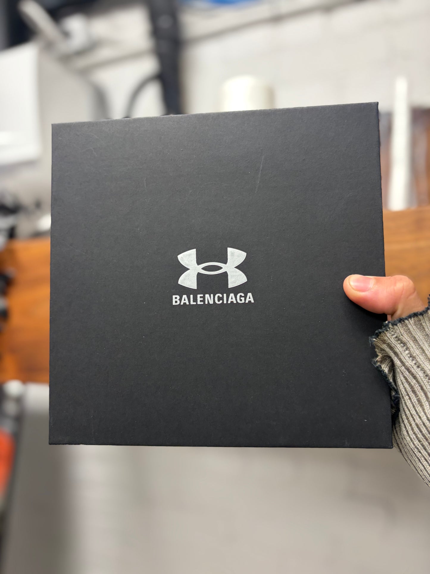 SS2025 Balenciaga x Under Armour ‘Buckle Logo’ Black Leather Belt
