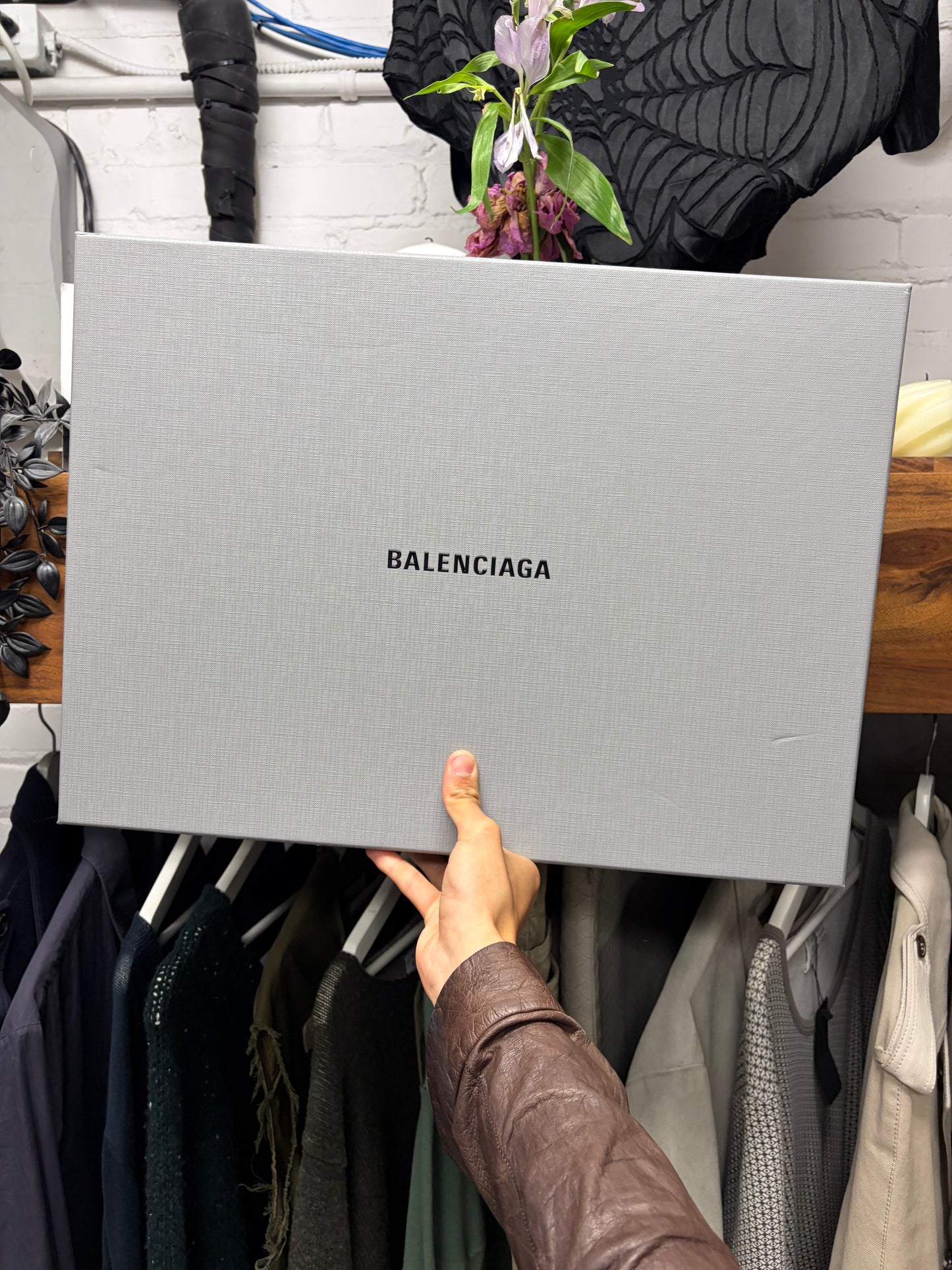 Balenciaga ‘Bulldozer’ Black Leather Platform Sole Combat Boots