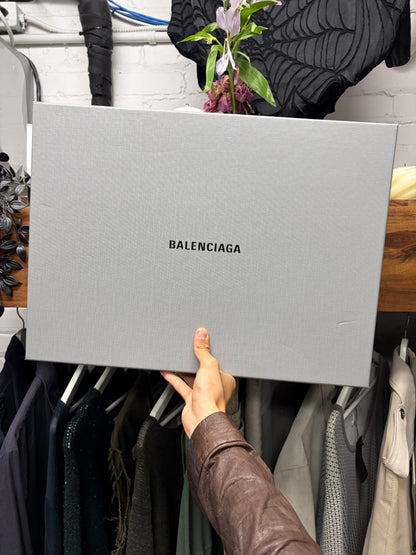 Balenciaga ‘Bulldozer’ Black Leather Platform Sole Combat Boots