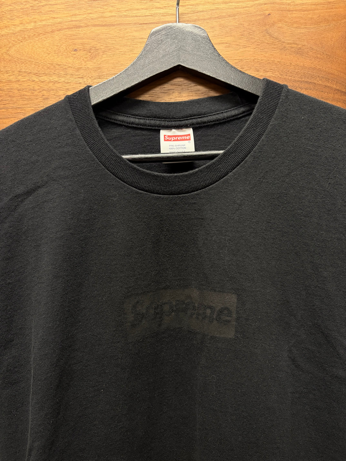 SS2023 Supreme Tonal Black/Black ‘Box Logo’ T-Shirt
