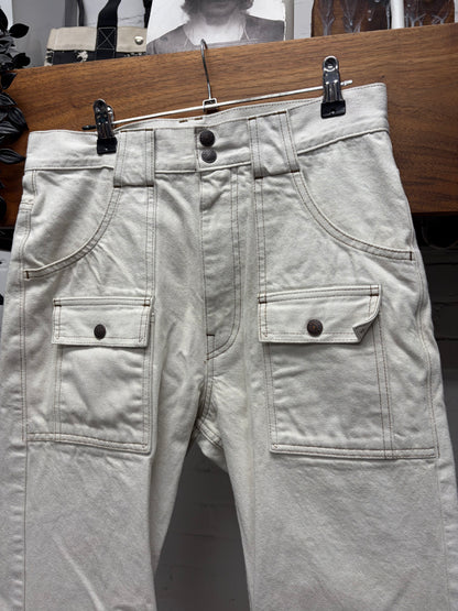Kapital 70s Inspired ‘Bush’ White Flared Leg Denim
