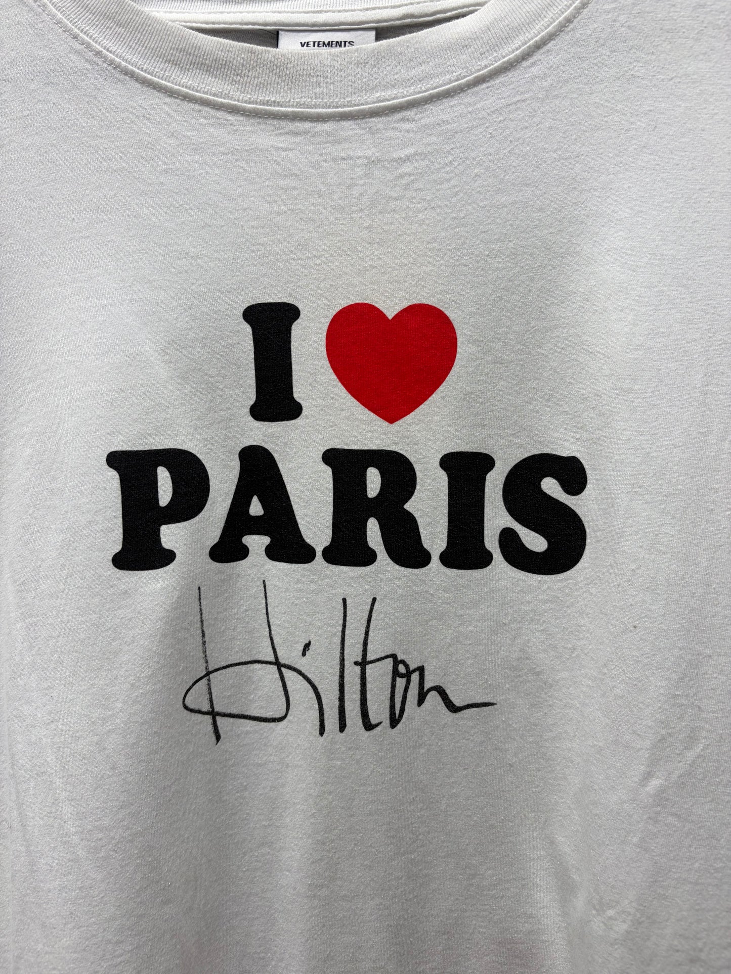 AW2020 Vetements ‘I❤️Paris Hilton’  Oversized Graphic T-Shirt
