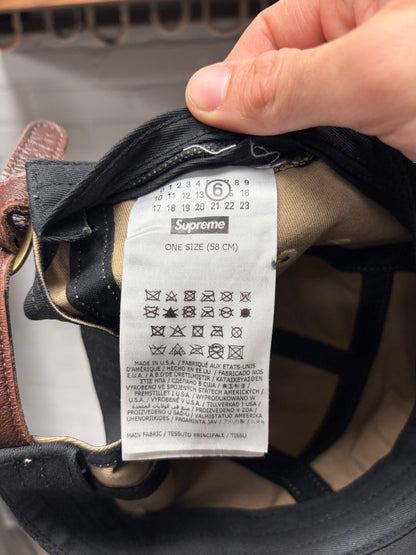 Maison Margiela x Supreme Waxed Black Canvas Box Logo ‘5 Panel’ Hat