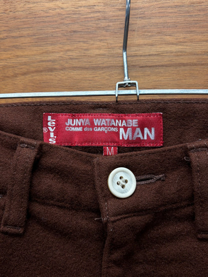 AW2002 Junya Watanabe x Levi’s ‘Varsity School Crest’ Wool Straight Cut Pants