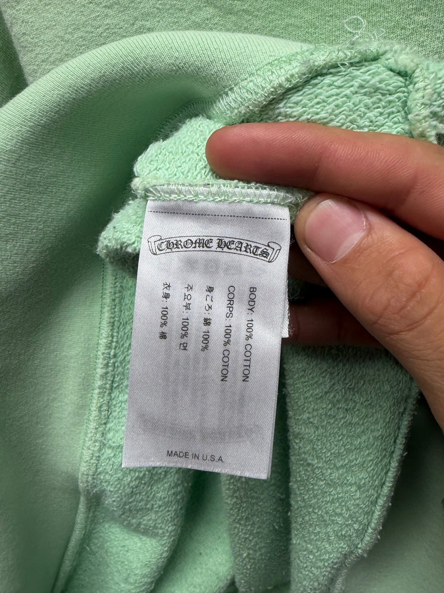 Chrome Hearts x Matty Boy ‘Lust’ Mint Green Pullover Hoodie