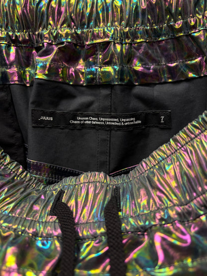 AW2024 Julius ‘Coated Cotton Taffeta’ Oil Spill J-Cut Pants