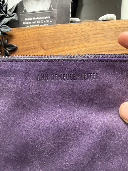 Ann Demeulemeester ‘Boy Violet’ Purple Suede Pouch