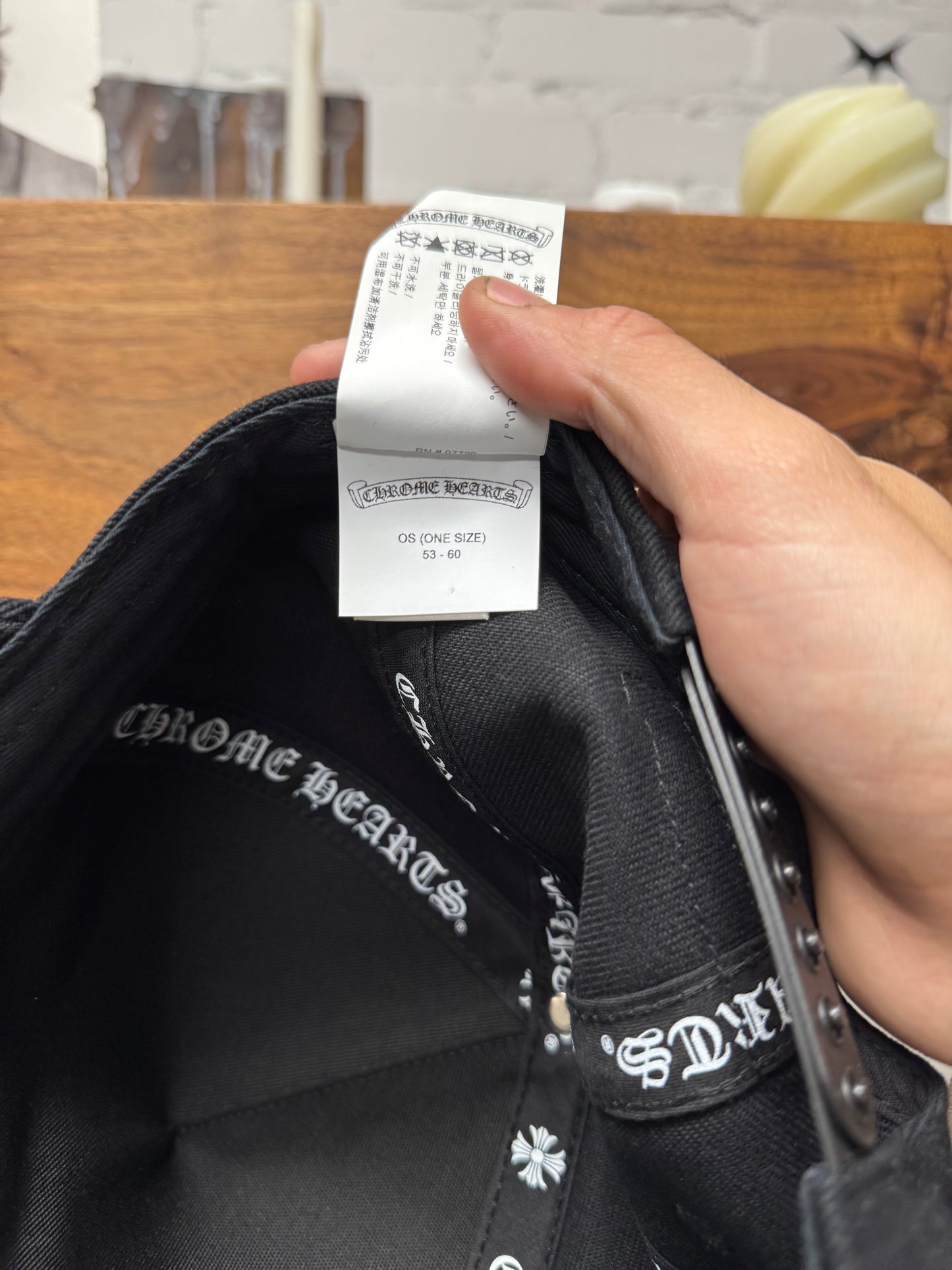 Chrome Hearts ‘RS3’ Triple Cross Black Trucker Hat