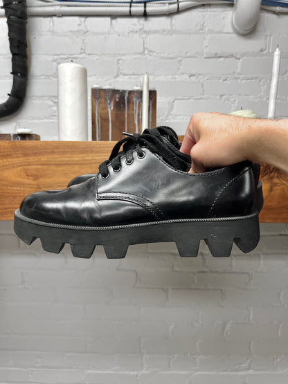 Prada ‘Monolith’ Calfskin Leather Platform Derby