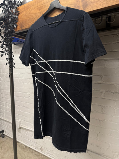SS2012 Rick Owens ‘Naska’ Slope Stitched Black/Milk ‘Level’ T-Shirt