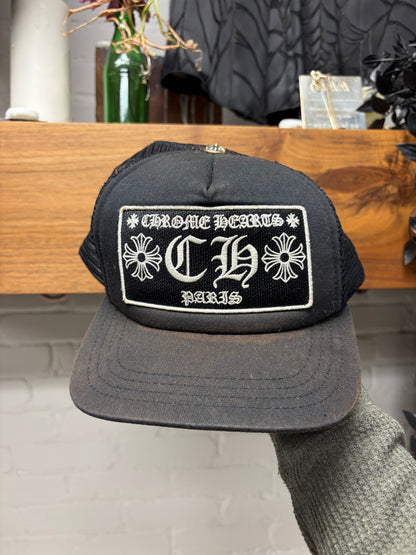 Chrome Hearts ‘Paris’ Store Exclusive Black ‘CH Patch’ Trucker Bat