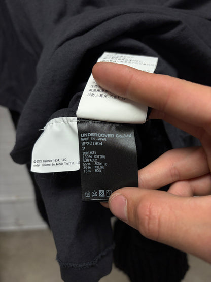 AW2023 Undercover ‘The Ramones’ Reversible Layered Knit Long Sleeve Shirt
