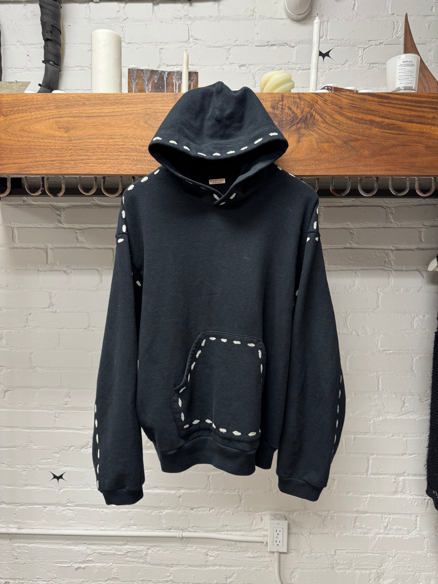 Kapital ‘Marionette’ Black Pullover Hoodie