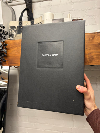 Saint Laurent ‘Smoking Forever’ White Court High Top Sneakers