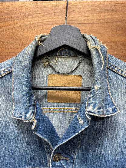 2016 Balenciaga Washed Blue Denim Trucker Jacket