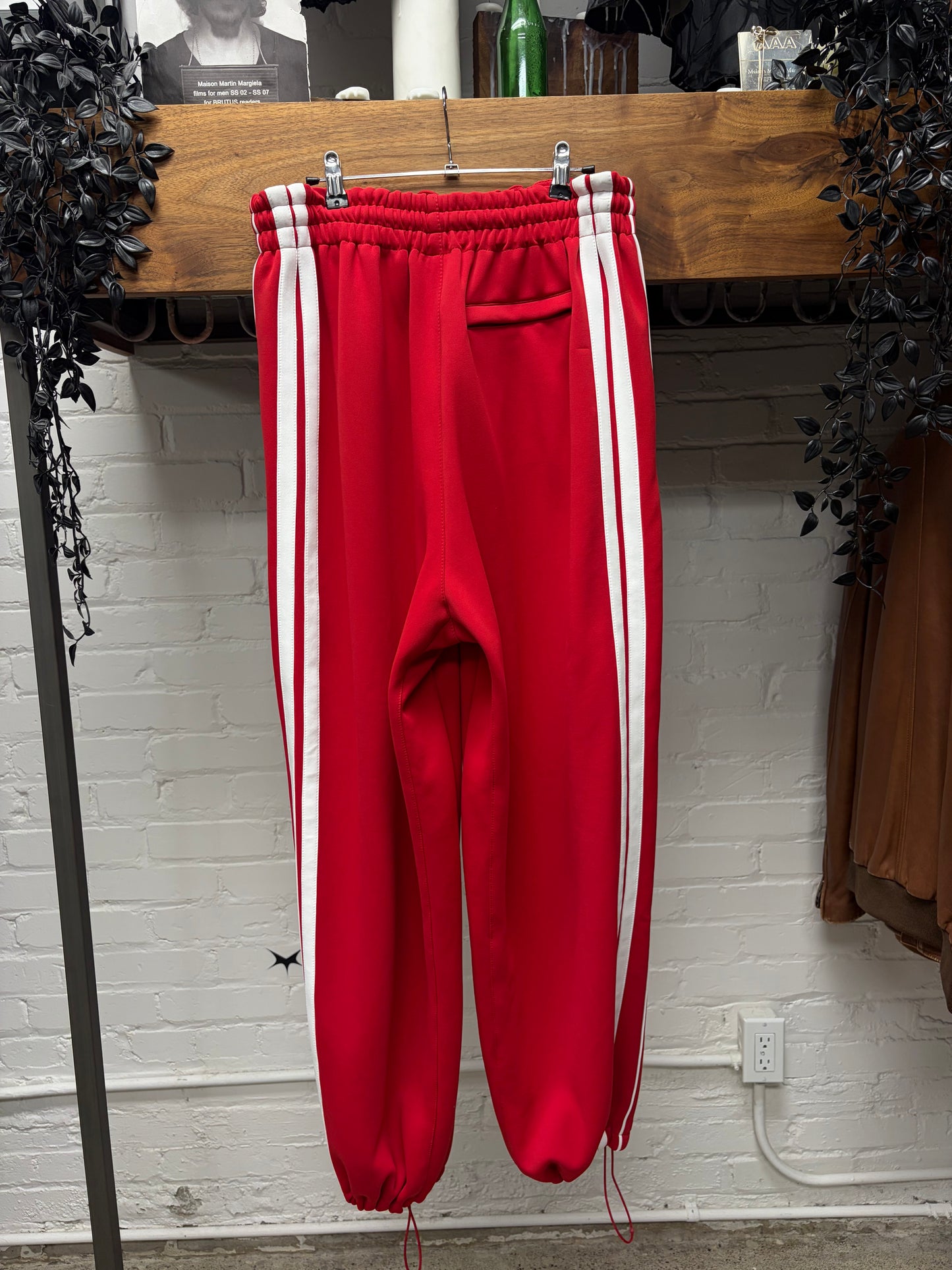 Vetements Red/White Striped Drawstring Track Pants