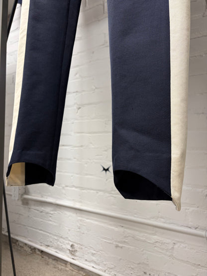 Dries Van Noten ‘Marching Band’ Striped Navy/Blue Slim Cut Trousers
