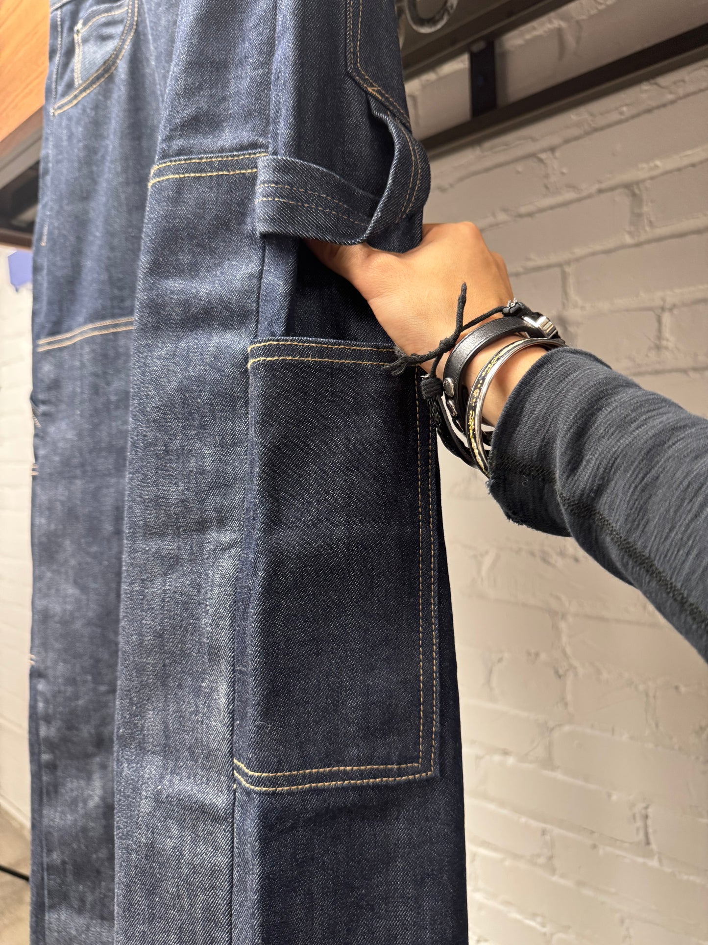 Rick Owens ‘Geth’ Double Knee 16oz Japanese Carpenter Denim