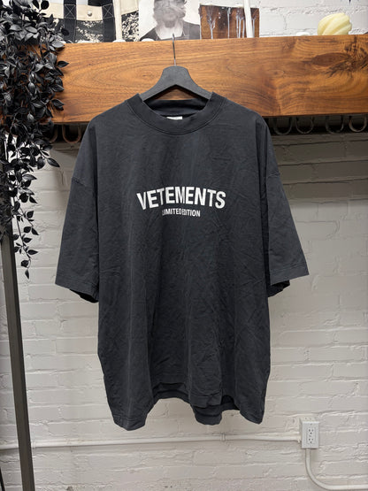 Vetements Limited Edition Black Oversized T-Shirt