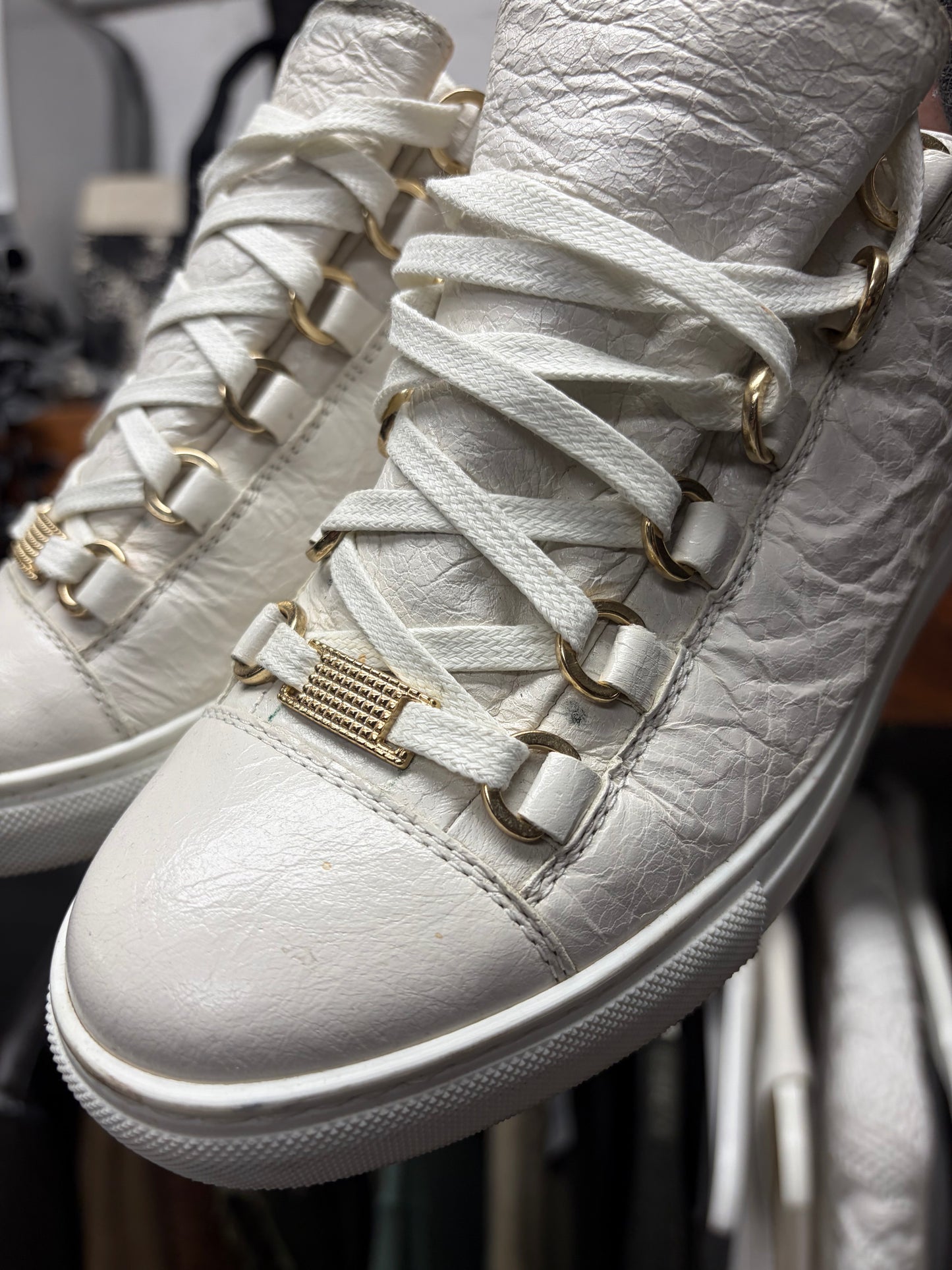 Balenciaga White ‘Arena’ Low Top Sneakers