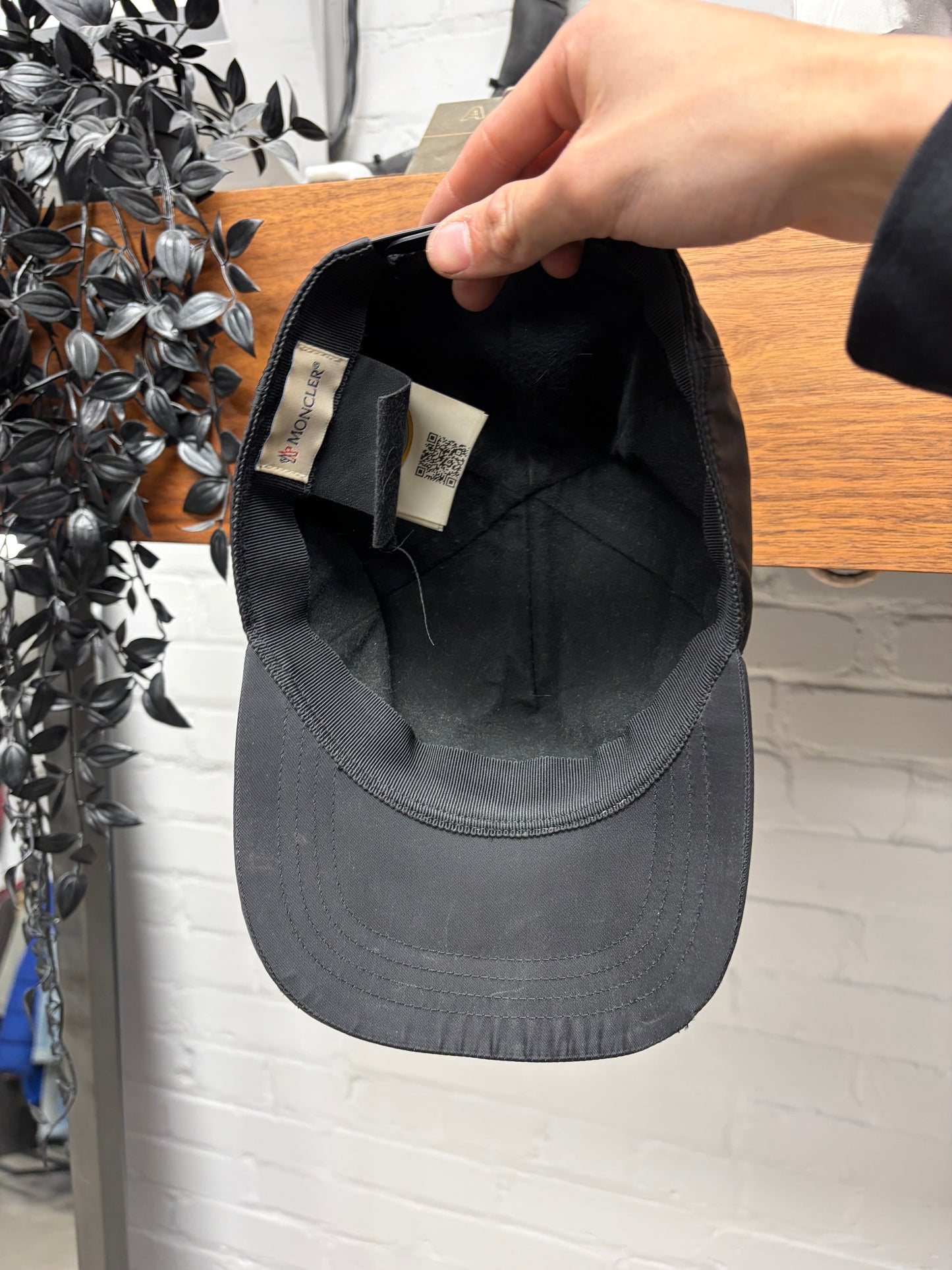 Rick Owens x Moncler Black Nylon Baseball Cap