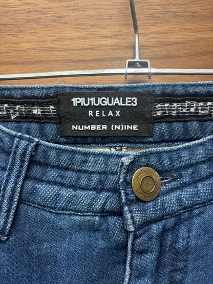 Number (N)ine Distressed Blue Faux Denim