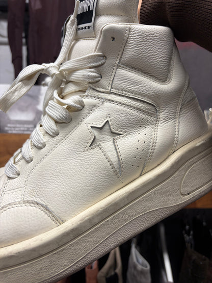 Rick Owens x Converse ‘TurboPWN’ Milk High Top Sneakers