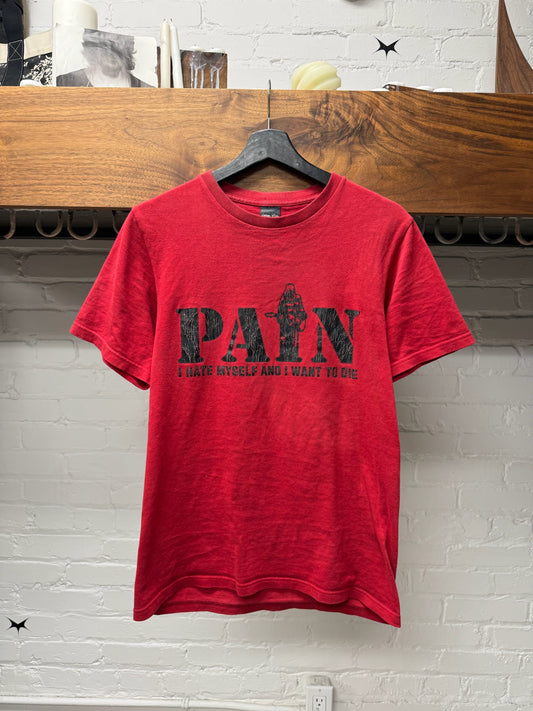 AW2003 Number (N)ine ‘Pain’ Red Graphic T-Shirt