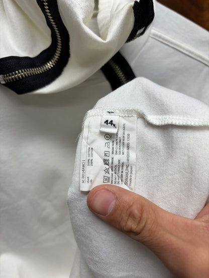 Takahiro Miyashita the Soloist ‘Exposed Zipper’ White Cotton Long Sleeve Shirt