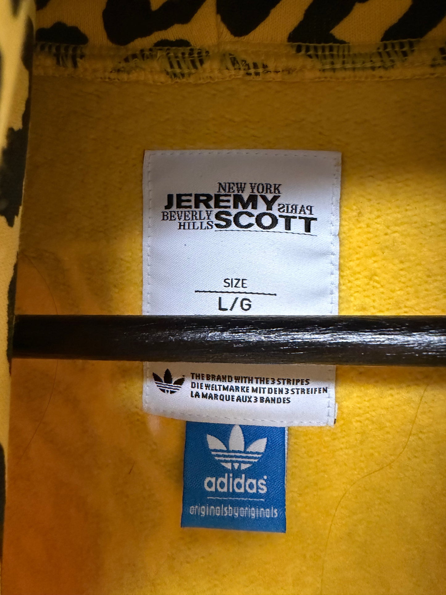 Jeremy Scott x Adidas ‘Leopard Print’ 3 Stripes Zip-Up Hoodie