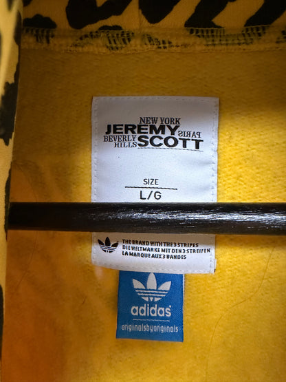Jeremy Scott x Adidas ‘Leopard Print’ 3 Stripes Zip-Up Hoodie