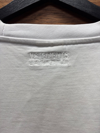 Vetements ‘Information is Not Knowledge’ Oversized White Slogan T-Shirt