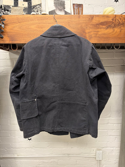 2003 General Research Belted Closure Canvas Collared Work Jacket