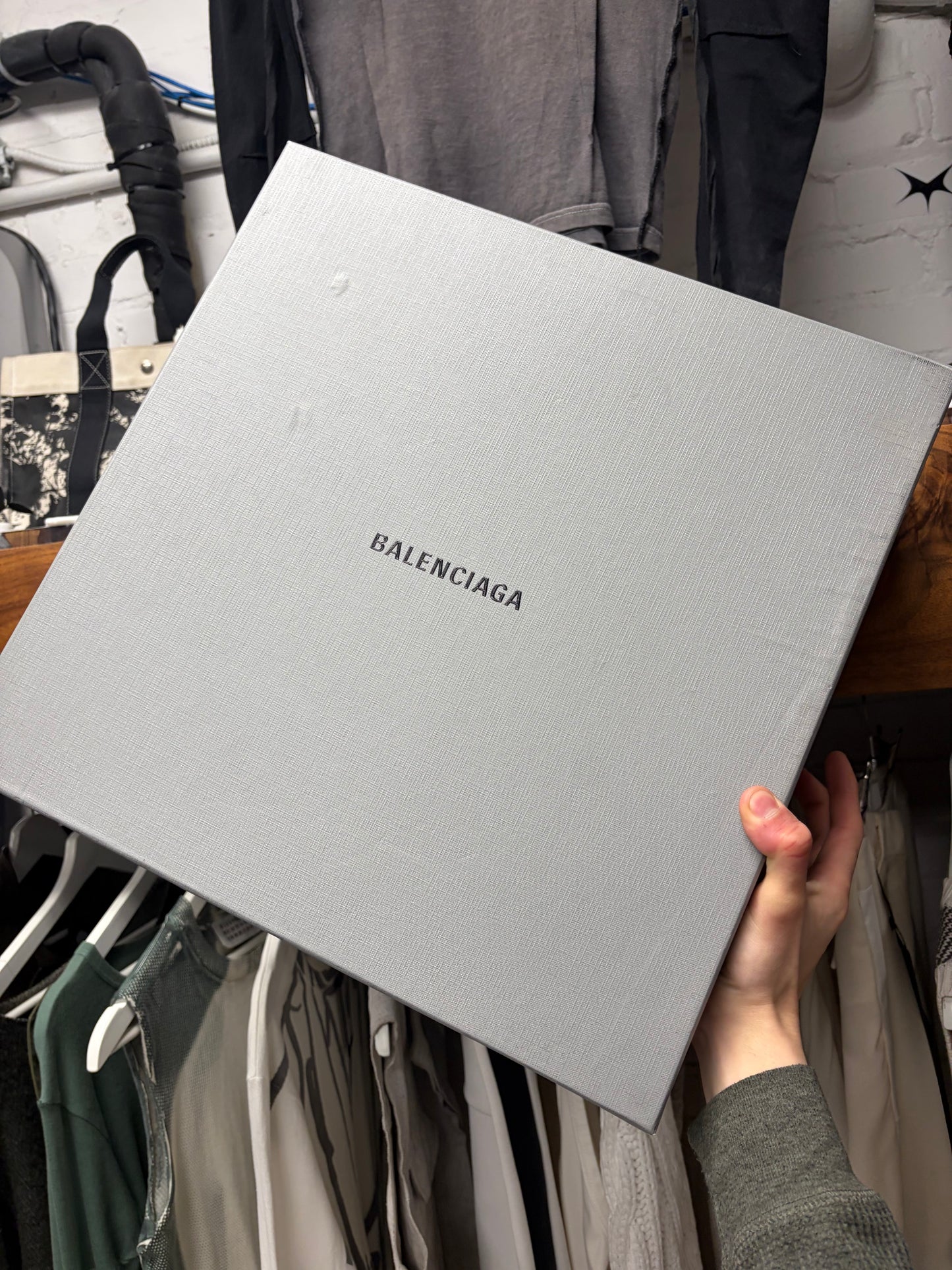 Balenciaga ‘Trooper’ Black Square Toe Combat Boots