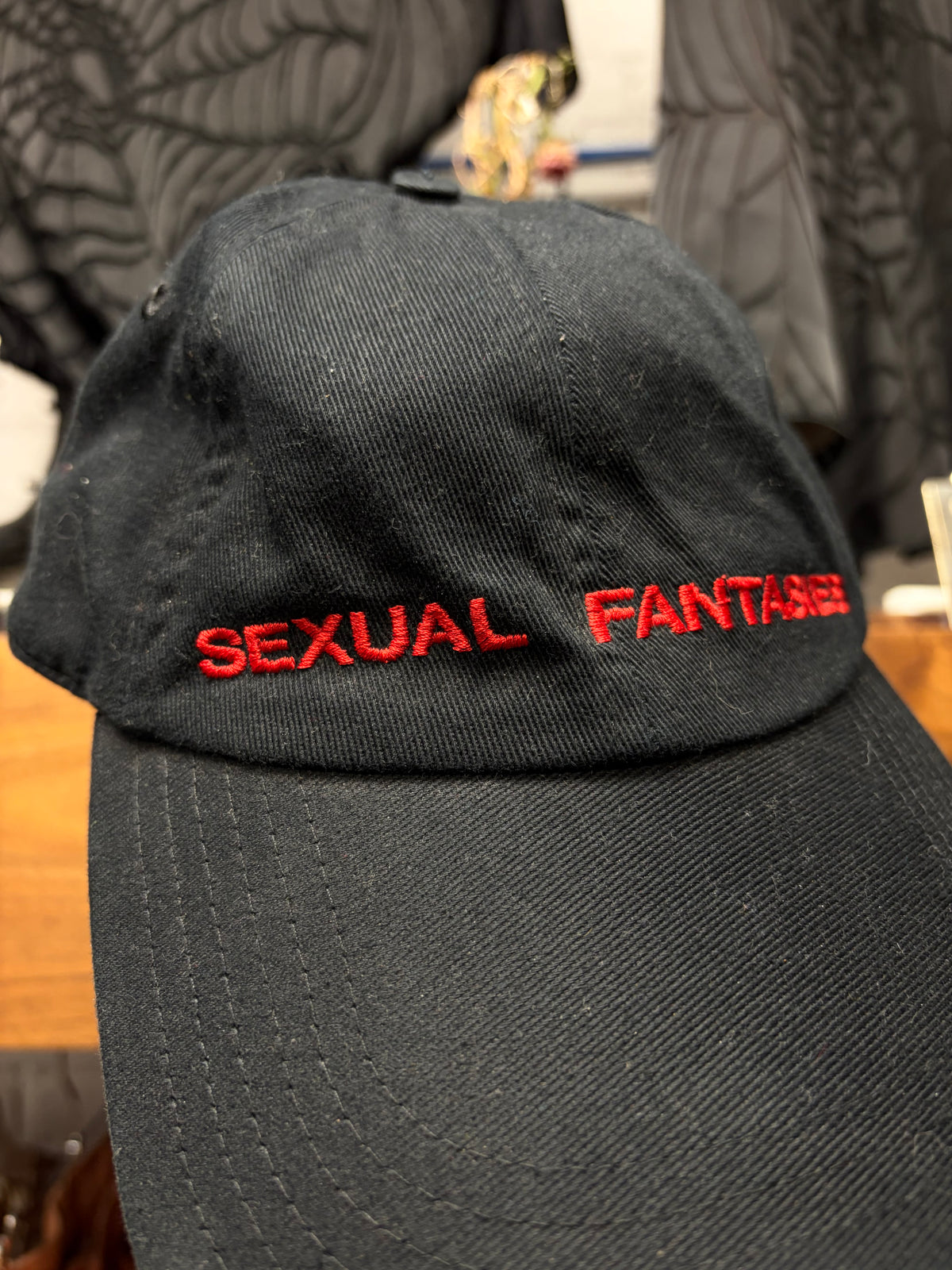 AW2017 Vetements ‘Sexual Fantasies’ Black Strap-Back Baseball Cap