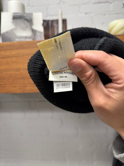 Chrome Hearts Black Ribbed ‘Plus Cross’ Wool Knit Beanie