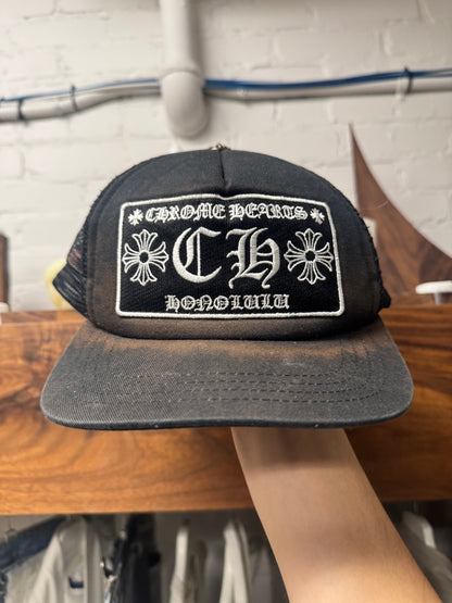 Chrome Hearts ‘Honolulu’ Black Mesh Trucker Hat