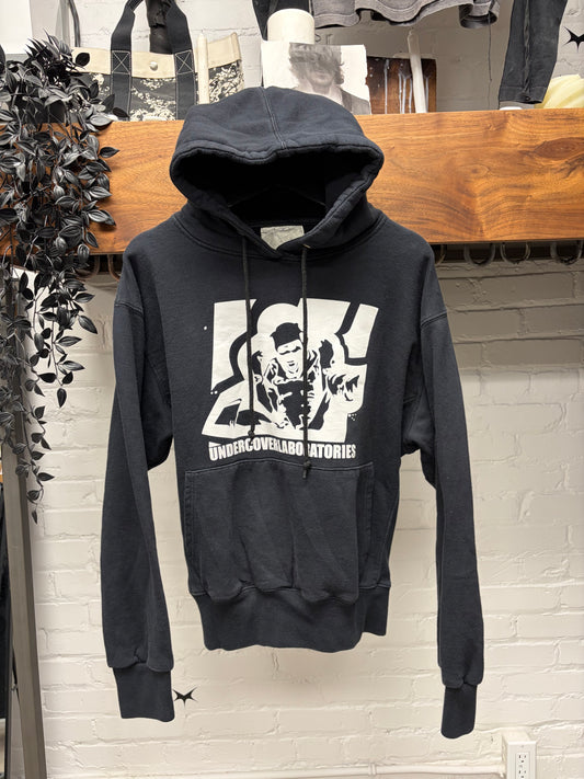 SS2002 Undercover ‘Laboratories’ Black Graphic Hoodie