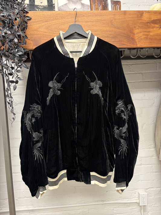 SSSTien Reversible Black/Cream Sukajan Jacket
