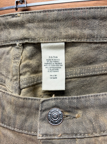 RRL by Ralph Lauren ‘Mud Washed’ Brown Skinny Jeans