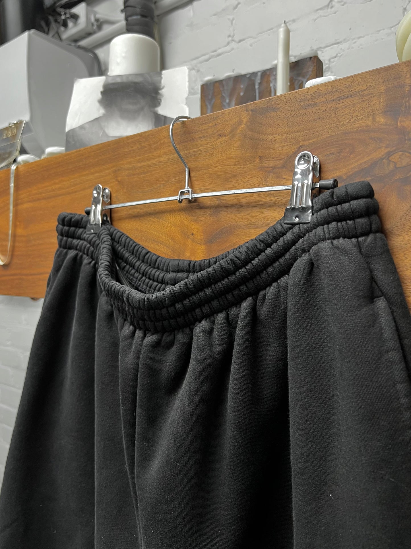 2021 Balenciaga Relaxed Fit Heavyweight Black Cotton Sweatpants
