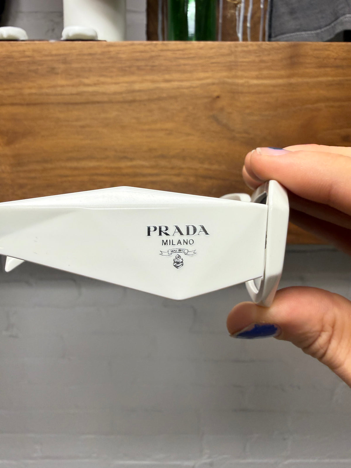 Prada ‘Symbole’ PR 17WS White Acetate Sunglasses
