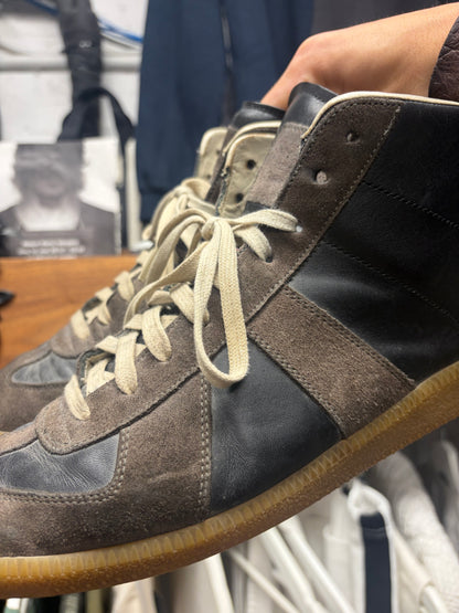 Maison Margiela ‘G.A.T.’ Brown/Navy Suede High Top Sneakers