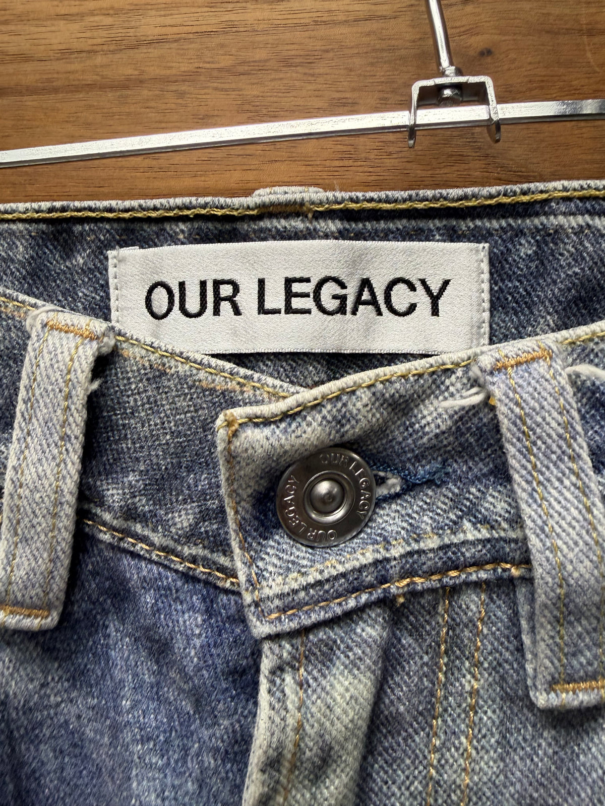 Our Legacy Trompe L’œil ‘Third Cut’ Washed Blue Denim
