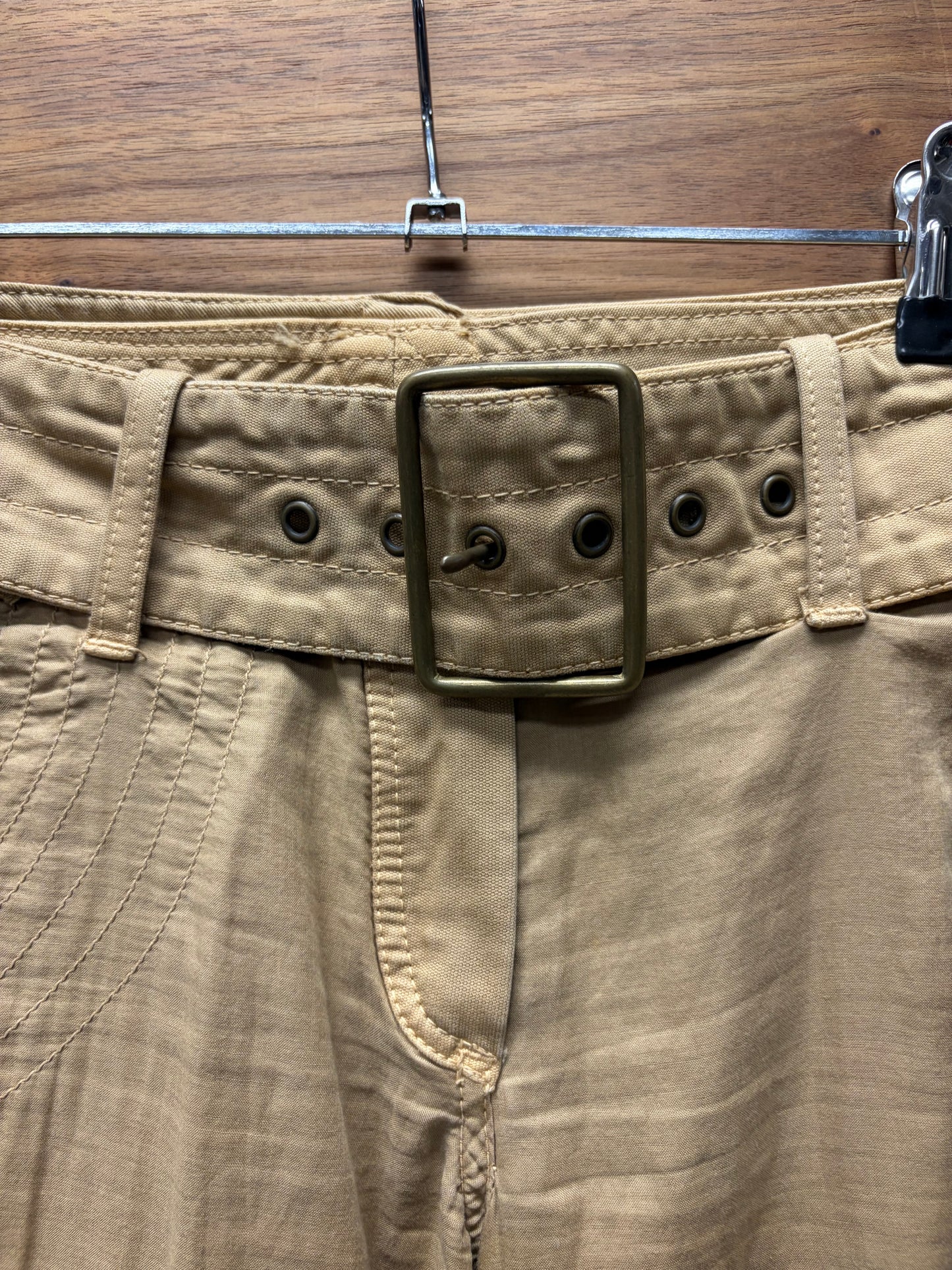 Share Spirit Belted Tan ‘Parachute Cut’ Cargo Pants