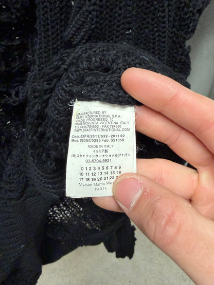 2022 Maison Margiela Loose Gauge Black Knit Sweater
