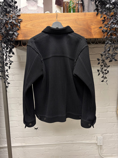Issey Miyake ‘Homme Plisse’ Pleated Black Trucker Jacket