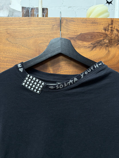 AW2020 Raf Simons ‘Solar Youth’ Flag Patch Black T-Shirt