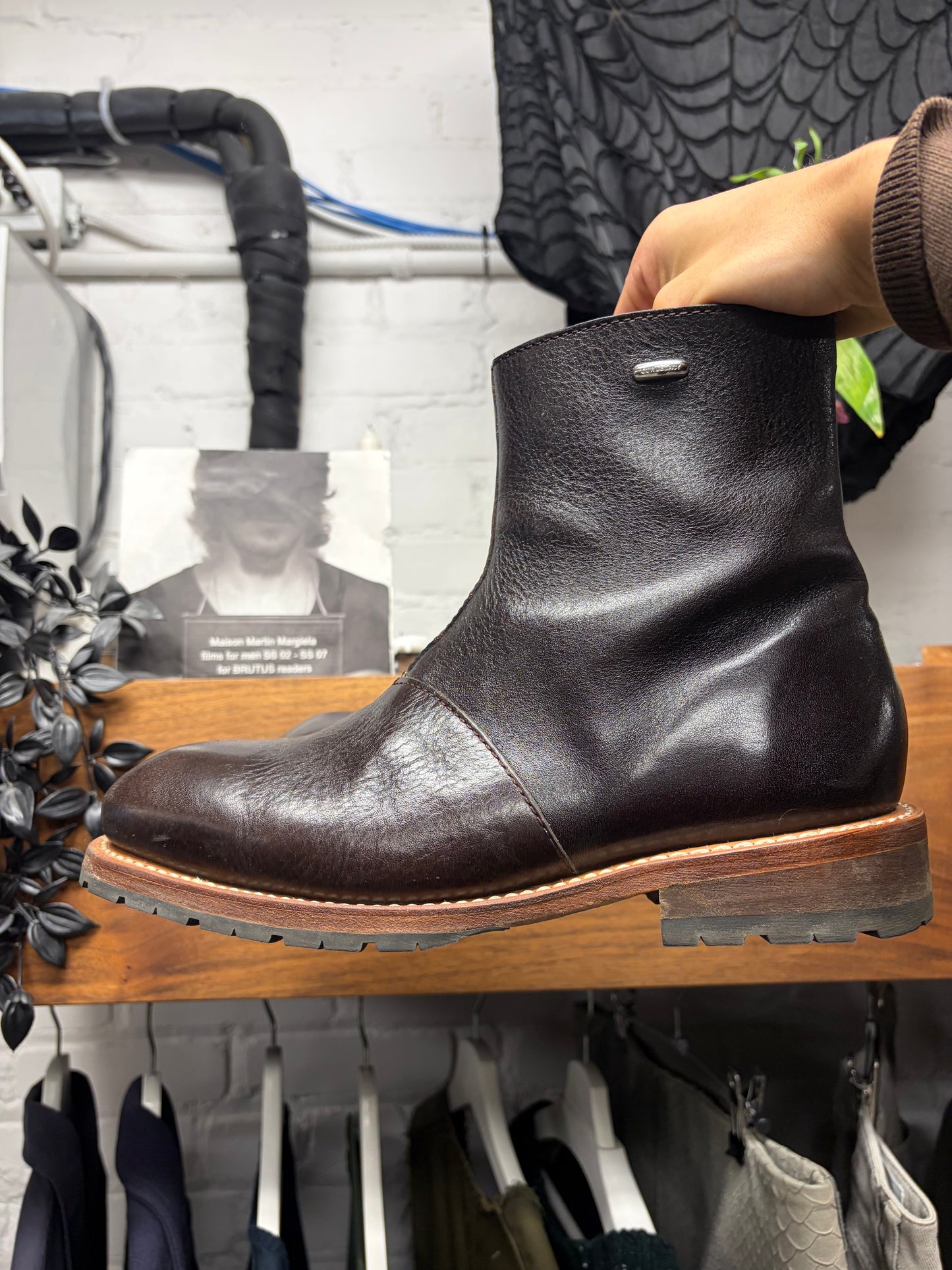 Our Legacy ‘Engine’ Dark Brown Leather Side-Zip Chelsea Boots